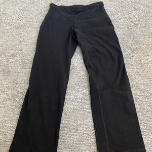 Black athletic flare pants